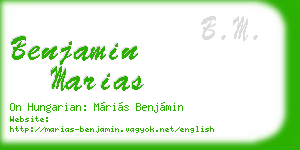 benjamin marias business card